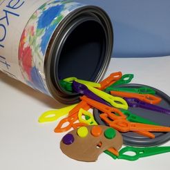 20170930_204901.jpg Free 3D file Paint Brush and Palette Breakout EDU puzzle・Model to download and 3D print