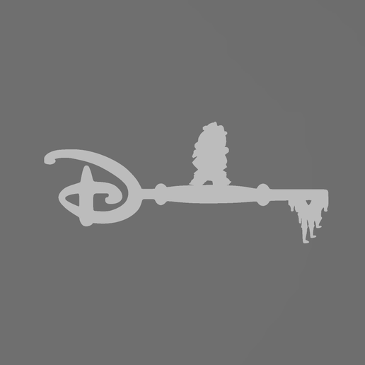 Key Beauty and the beast - key - key - beauty and the beast - disney - BigBen - Cogsworth - 3D model önizlemesi