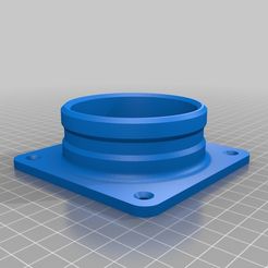 235f68f0fd74074fb14be977f8ec6895.png Free STL file Wall / panel adapter for 3" / 80mm flexible ducting・3D printable model to download