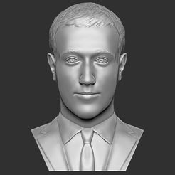 1.jpg Download OBJ file Mark Zuckerberg bust for 3D printing • Template to 3D print, PrintedReality