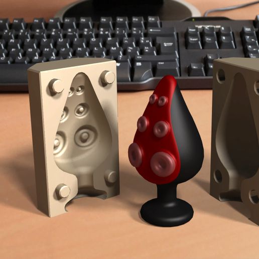 anal plug model 🔌 Mode for butt plug tentacle・ STL File for 3D printing・Cults