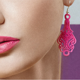 download-20.png Free STL file Lace Earrings・Object to download and to 3D print