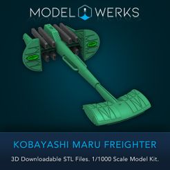 Maru-Graphic-1.jpg 3D file 1/1000 Scale Kobayashi Maru Freighter・Design to download and 3D print