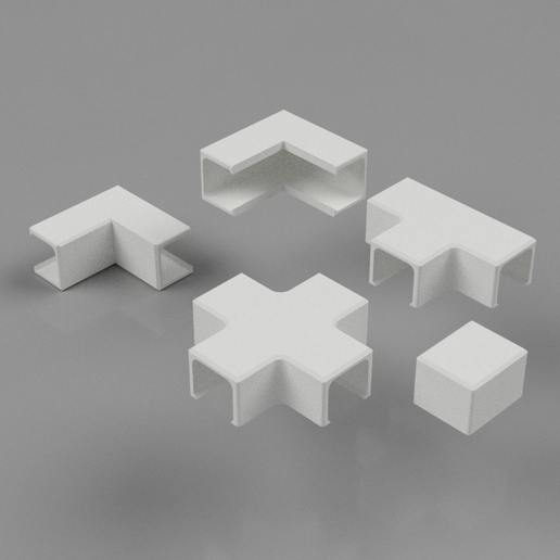 🧹 D-Line 10x8mm Micro Trunking Joint Covers・ STL File for 3D printing・Cults