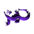 waran_simple.stl Figura lagarto monitor lagarto, talla madera escaneada, decoración