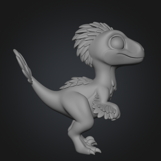 👾 Raptor Chibi・ STL File for 3D printing・Cults