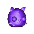 Cat_Blob_Pencil_Holder.stl Cat Blob Pencil Holder Printable 3D Model