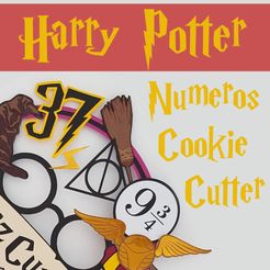 qegadfadf.jpg Archivo STL Harry Potter - Numeros Cookie Cutter -・Design para impresora 3D para descargar