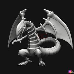 01.jpg Файл STL голубые глаза белого дракона - Ю Джи О・Модель для загрузки и 3D печати