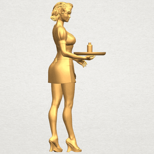 TDA0475 Beautiful Girl 09 Waitress A05.png Fichier 3D gratuit Belle Fille 09 Serveuse 09・Objet pour impression 3D à télécharger, GeorgesNikkei