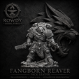 Fangborn-Reaver-Pack-Leader-promo.png Fangborn Reaver Captain – Wolf Warrior Leader, Elite Shock Troop Commander, Sci-Fi Barbarian Miniature, Wargaming STL