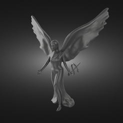 Angel-with-sword-render.png STL file Angel with sword・3D printable model to download