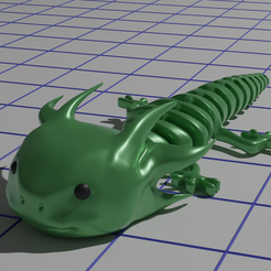 render2.png STL file articulated lizard・3D printer design to download