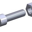 M8x40.jpg Tornillo M8 x 40mm DIN 912 VG + Tuerca M8 DIN934 Tuerca Tornillo