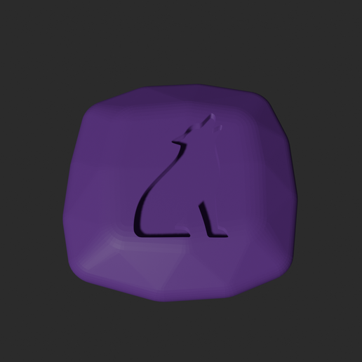 Wolf Stone - 3D Printable Game Token