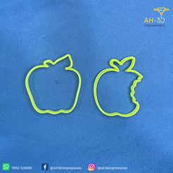 Manzana.png Free STL file Apples cookie cutters・3D printing idea to download