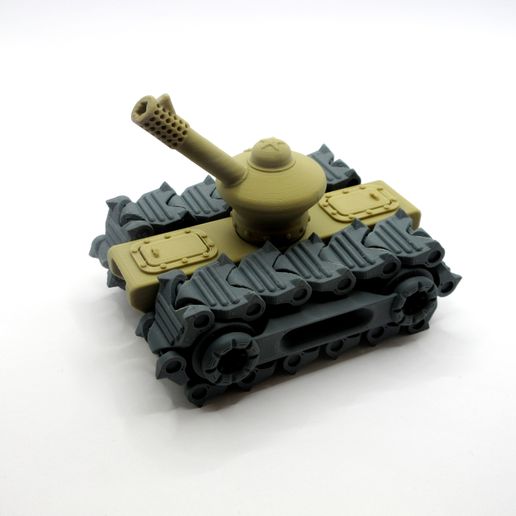 🪖 Tank - Print in Place - Tracks support less with Articulated Cannon ...