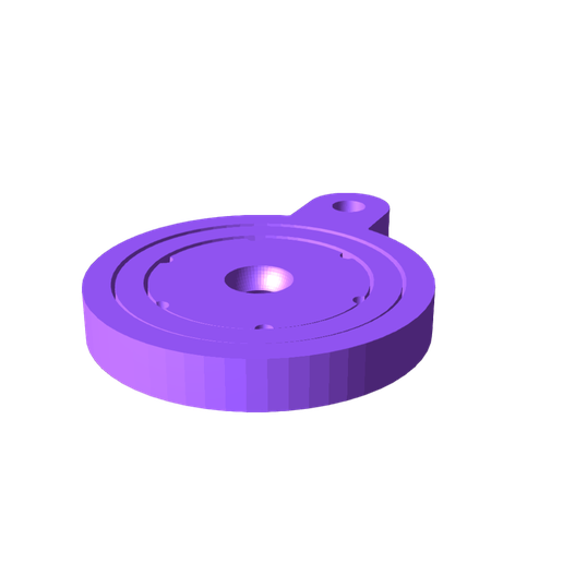 Dual-Ring Gyroscope Spinner Keychain (Print-in-Place Fidget)