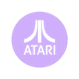 negativo_logo_atari.stl Atari steering wheel cap - super sprint - championship sprint & co.
