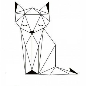 gato.png Animales Geométricos 2d - 34 modelos de pared
