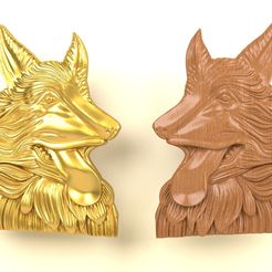 w.jpg Fichier 3D Panneau de loup 3d・Design pour imprimante 3D à télécharger