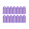 Arched Window Frames.stl HO Scale Church