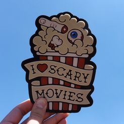 scary-wall-art-5-color.jpg STL file Scary Movies - Wall Art - 5 Color・3D printable model to download