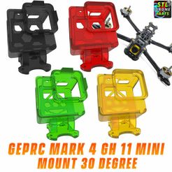 Geprc-Mark-4-GH11-Mini-Mount-30-Degree-1.jpg GEPRC Mark4 Gopro Hero 11 Mini Mount 30 Degree