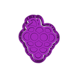model.png vegetables  (6) grape fruit CUTTER AND STAMP, COOKIE CUTTER, FORM STAMP, COOKIE CUTTER, FORM