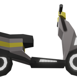 SCOOTERLOWPOL2Y.png Archivo STL SCOOTER LOW POLY・Modelo imprimible en 3D para descargar