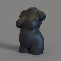 untitled2.32.jpg STL file Sexy fat woman torso for candle・Model to download and 3D print