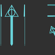 deatlhy.png Harry Potter Bookmarks - Glasses - Deathly Hallows - Quidditch
