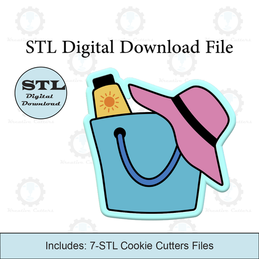 Etsy-Listing-Template-STL.png Beach Bag Cookie Cutters | STL File