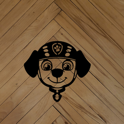 00_Zuma_Finished.png STL file Zuma - PAW PATROL 2D WALL PRINTABLE ART・Template to download and 3D print