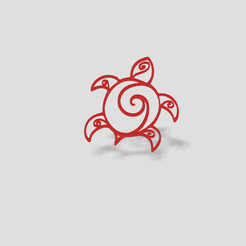 1.png Бесплатный STL файл настенный декор черепаха・3D-печатная модель для загрузки