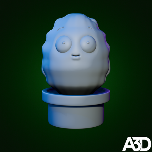 Wall-nut-front-view-solid.png Wall-nut - Plants vs zombies mini figura stl