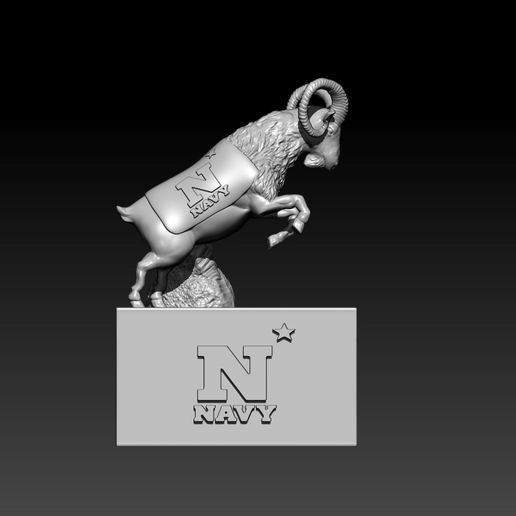 tyytrt54.jpg NCAA - 海军中将橄榄球吉祥物雕像 - 3d 打印