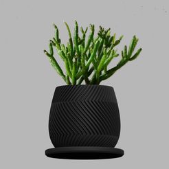 Render-00.jpg Archivo STL Jardinera espiral 069D | Ø86 X 80mm・Modelo para descargar y imprimir en 3D
