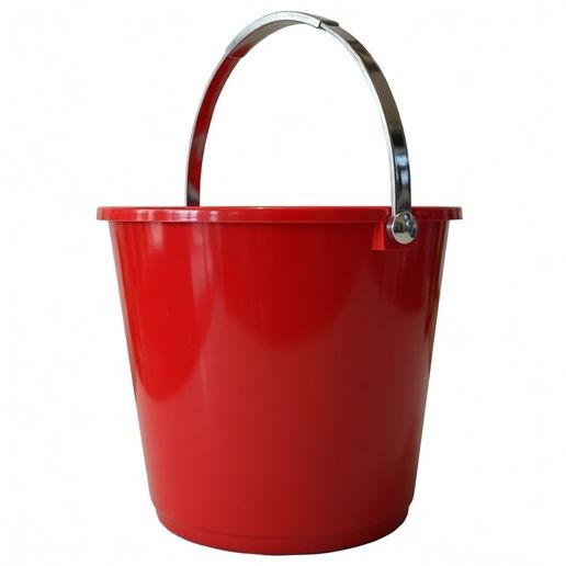 Plastic Bucket with Metal Handle