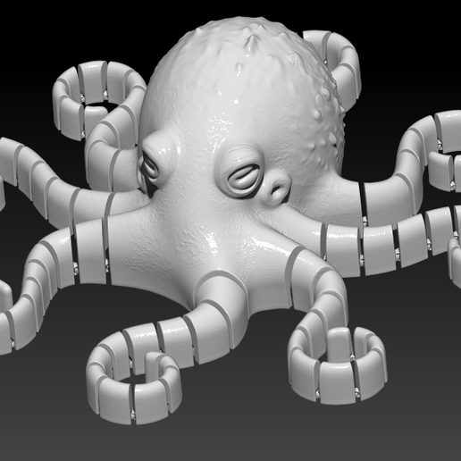 Octopus Print In Place 3D model