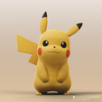 Pikachu_1.png STL file Pikachu(Pokemon)・3D printable design to download