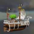 GoingMerry-final-3.png One Piece Fans - Bring the Going Merry Home in 3D - .stl File for Printing!