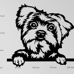 Screenshot-2023-10-01-112938.png STL file Wandtattoo Yorkshire Terrier・3D printing design to download
