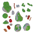 A4.png YOSHI POPCORN BUCKET - Cut in parts - SUPER MARIO GALAXY