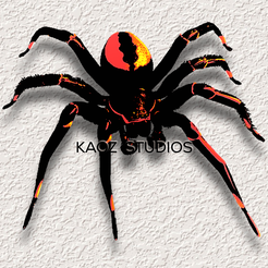 spider.png Realistic Full Color Spider HueForge Optical Illusion 3D Wall Art