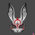 01.jpg Rabbit Mask - Fox Mask - Bunny Mask - Demon Kitsune Cosplay 3D print model