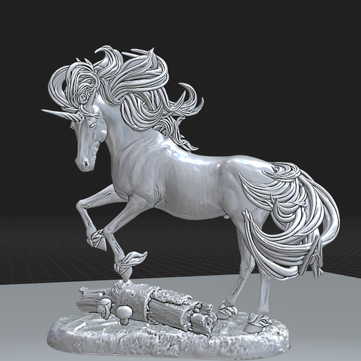 White Unicorn 3D Model File for 3D Printer