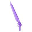 FF6 Sword Whole.STL FF6 GunBlade Transformers Scale 5mm handle