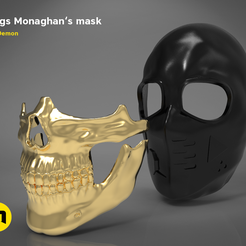 M 0895_barevne-main_render.19.png Файл 3D Higgs Monaghan Mask - Death Stranding・Модель для загрузки и 3D печати