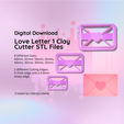 Cover-11.png Love Letter Clay Cutter - STL Digital File Download- 8 sizes and 2 Cutter Versions